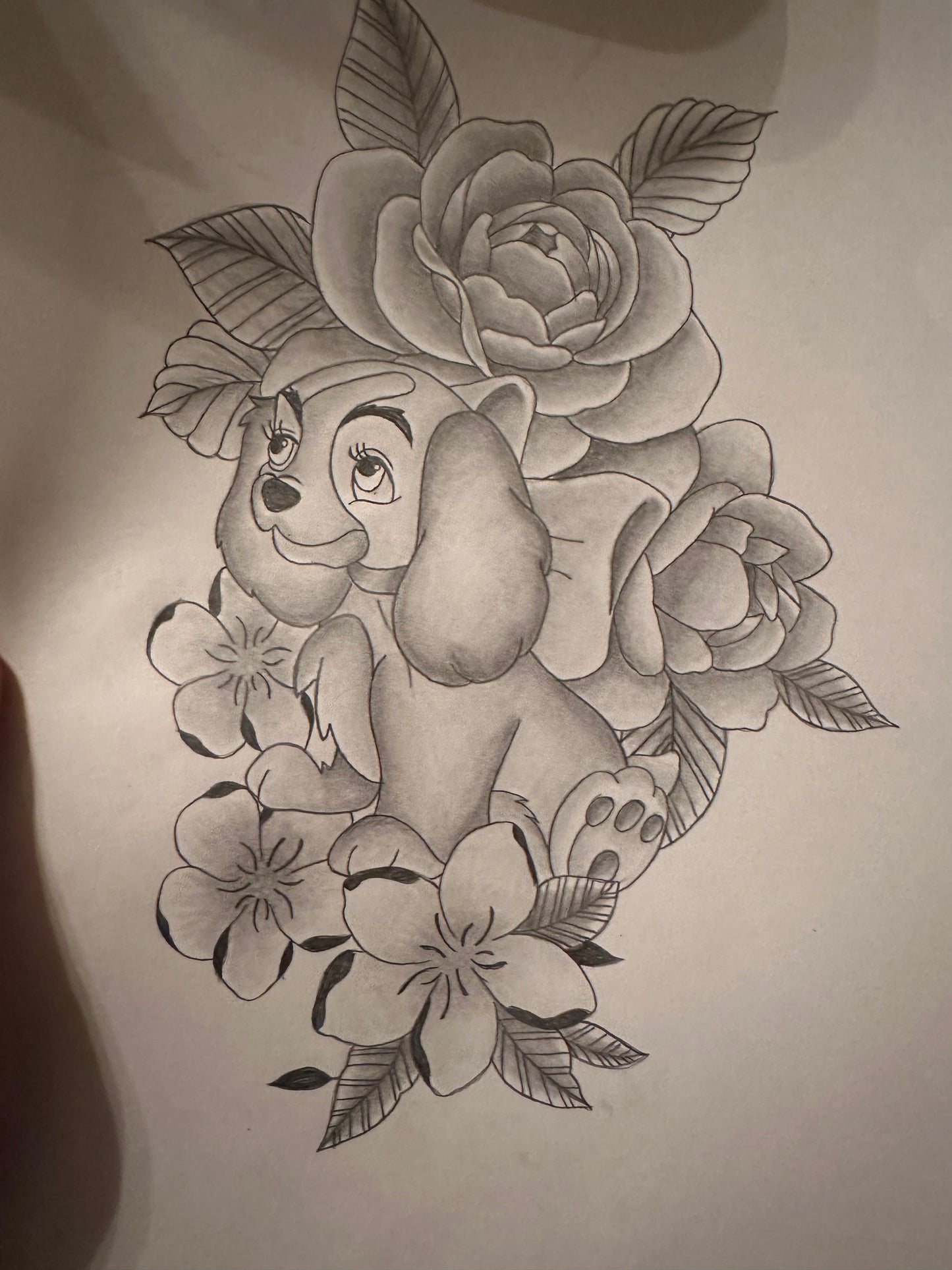 LADY AND THE TRAMP DRAWING 1